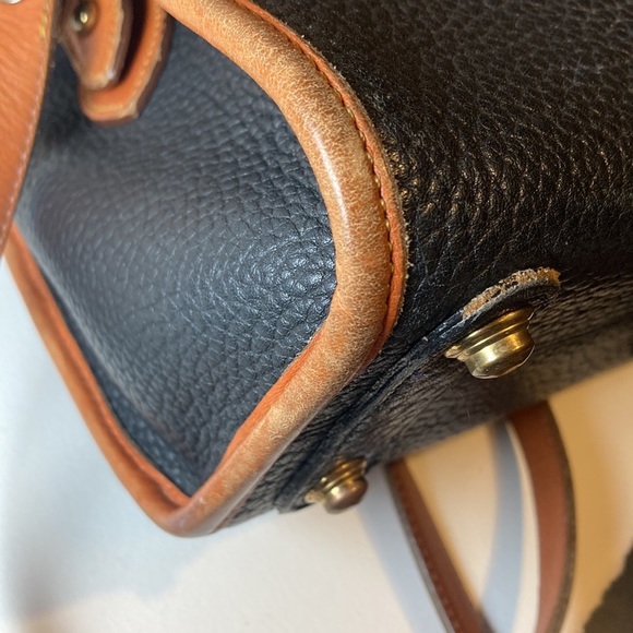 Vintage Dooney & Bourke All Weather Leather Essex Handbag USA pebbled black - Picture 8 of 14